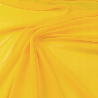 Látka šifón žltá hladká bez vzoru 0,5m