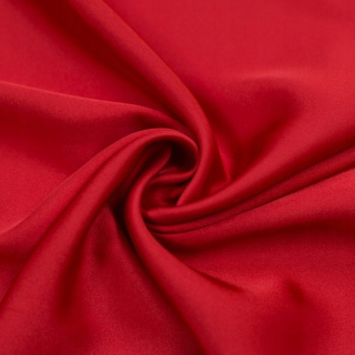 Látka šifón hodvábny červená hladká bez vzoru 0,5m