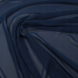 Látka šifón námornícka modrá hladká bez vzoru 0,5m