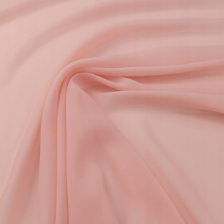 Látka šifón broskyňová hladká bez vzoru 0,5m