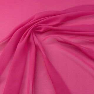 Látka šifón amarantová hladká bez vzoru 0,5m