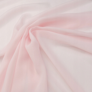 Látka šifón bledá ružová hladká bez vzoru 0,5m