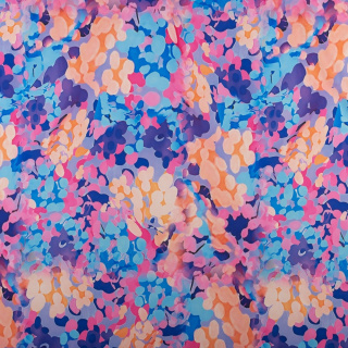 Látka šifón hodvábny fialová hladká vzor 0,5m