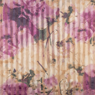 Látka šifón béžová zlatá niť pruhy 0,5m