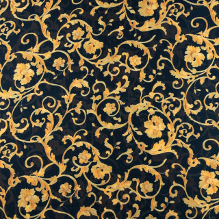 Látka šifón čierna hladká taliansky vzor 0,5m