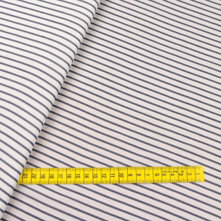 Látka šifón biela hladká pruhy vzor 0,5m