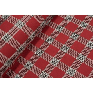 Látka káro červená kocka vzor 0,5m