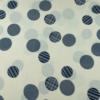 Látka viskózová krémová bodky 100% viskóza 0,5m