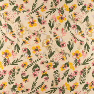 Látka viskózová broskyňová kvety 100% viskóza 0,5m