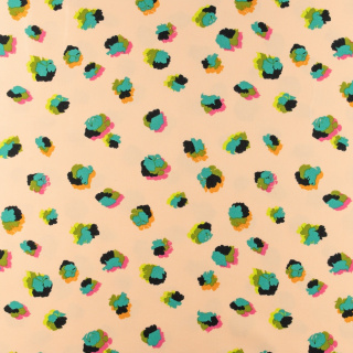 Látka viskózová broskyňová kvety 100% viskóza 0,5m