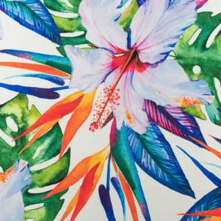 Látka viskóza twill hladká strelícia kvety vzor 0,5m