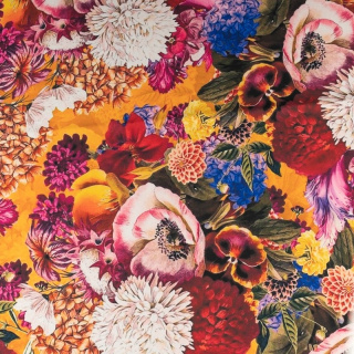 Látka viskóza twill hladká farebné kvety vzor 0,5m