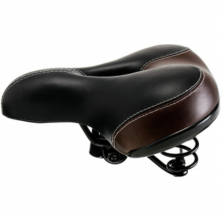 Veľké cyklistické sedlo s dierou na pružinách 24x20cm