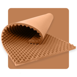 Panou acustic spumă VLAȚI 200×100 cm 4 cm maro