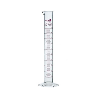 Cilindru de măsurare din PMP, clasa A, cu ciur și scară roșie – 50 ml, DIN 12681, ISO 6706