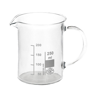 Sklenená kadička 250 ml s uškom SIMAX