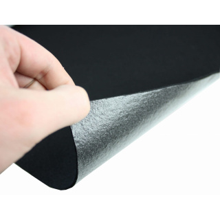 Ţesătură neţesută moale din fetru negru cu adeziv 3mm 50x150cm 400g/m²