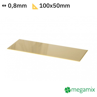 Foi de alamă 100x50x0,8 mm