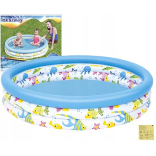 Piscină gonflabilă pentru copii rotundă Bestway 122 x 25 cm