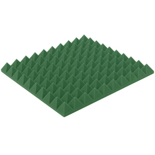 Panou acustic verde închis PIRAMIDĂ 50x50 cm grosime 5cm
