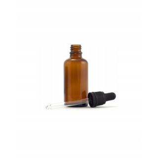 Sticlă de sticlă maro 100ml cu pipetă și picurător