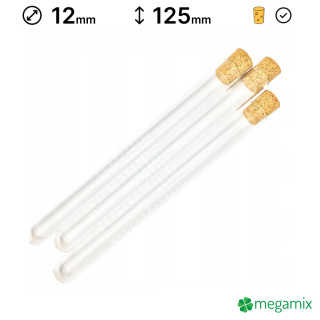 Tuburi de sticlă 125mm diametru 12mm 10 bucăți