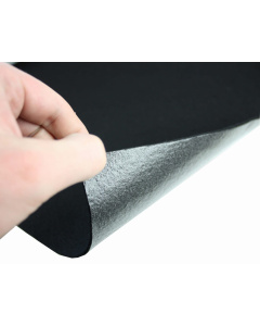 Ţesătură neţesută moale din fetru negru cu adeziv 3mm 50x150cm 400g/m²