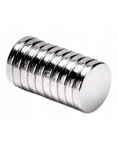 Magnet puternic neodimic cilindric 10x1mm 10 buc