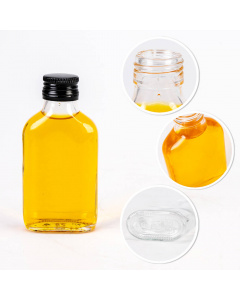 Sticlă de sticlă 10 buc 100ml 12cm plată