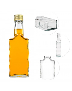 Sticlă de sticlă 200ml 18cm WAVE