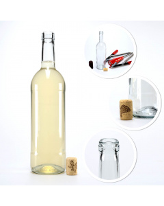 Sticlă de vin 750ml 31cm albă
