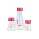 Erlenmeyer din PMP cu capac roșu – 1000 ml, GL 45