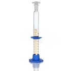 Cilindru gradat din sticlă cu dop de plută PP și bază PP, 10 ml, clasa A, scară maro, îmbinare mată 10/19, cu certificat – GLASSCO