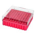 Cutie criogenică pentru congelare, 100 de locuri, 1,5–2,0 ml, roz – PC, -190 până la +121 °C, autoclavabilă