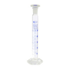 Cilindru de măsurare din sticlă cu dop de plută PP, 250 ml, clasa A, îmbinare măcinată 29/32, cu certificat – GLASSCO