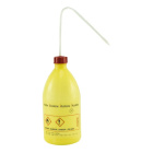 Vytláčacia fľaša LDPE 1000 ml s potlačou ACETÓN, žltá, závit GL 25