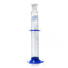 Cilindru de măsurare din sticlă cu dop din plută PP și bază PP, 25 ml, clasa B