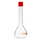 Pahar etalon din sticlă, 50 ml, clasa A, scară maro, filet GL18, cu certificat
