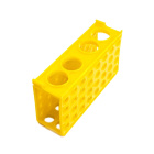 Suport de probe 4în1, mic, galben – PP, 170 × 90 × 50 mm, de laborator