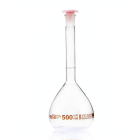 Pahar gradat din sticlă, 100 ml, clasa B, scală maro, îmbinare șlefuită 14/23