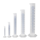 Odmerný valec PP 100 ml, modrá stupnica – laboratórny plastový cylinder