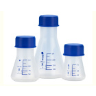 Bankă Erlenmeyer din PP cu capac albastru – 75 ml, GL 45
