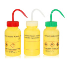 Duza cu imprimeu Etanol, 250 ml, galben, gât larg GL40 – PE-LD, ADR