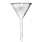 Pâlnie de laborator din sticlă cu caneluri pentru filtrare rapidă, diametru 100 mm – BORO 3.3
