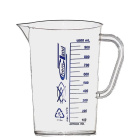 Kadička PP 250 ml s uchom, modrá stupnica