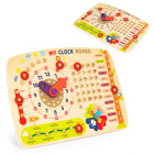 Tabla educativă manipulatorie din lemn calendar ceas