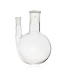 Bancă cu două gâturi și fund rotund, gâturi drepte, 250 ml, șlefuiri 29/32 și 14/23 sticlă borosilicat (BORO 3.3)