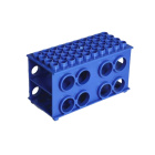 Suport pentru tuburi Falcon, întărit, 8 locuri – PP, albastru, 200 × 120 × 95 mm