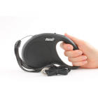 Flexi lesă pentru câine neagră 5m până la 12kg