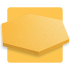 Panou acustic hexagon galben banană 50x50 cm grosime 3 cm hexagon